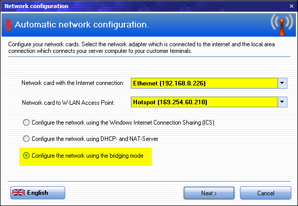 setup myhotspot with two network adapters