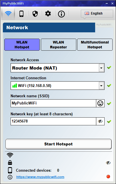 setup mypublicwifi with one entwork adapter